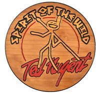 Ted Nugent's Carved Spirit Of The Wild Plaque