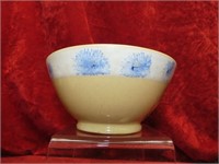 Antique Blue seaweed Mocha  yellow ware bowl.