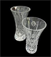 Pair 6 “ & 7 “ Waterford Vases