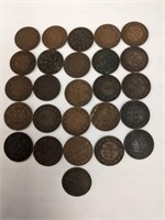 1859-1919 Canadian Large Cents,  26 Total
