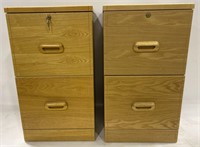 (G) Two Drawer Wood Cabinets 
Keys included (see