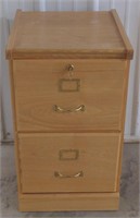 (II) Two Drawer Particle Board, Filing Cabinet. W