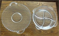 HANDLED SERVING TRAY AND DIVIDED DISH