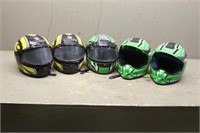 (3) Snowmobile Helmets & (2) Motor Cross Helmets