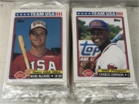 (LH) 20 packs 1992 Team USA Dairy Queen  Cards
