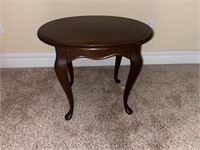 Small Wooden Oval Side Table