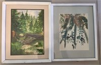 Pair of Original Paintings. 'Ferngully' By Treva