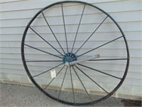 Old Large Metal Wagon Wheel