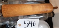 (2) Glass Rolling PIns, (1) Wood Rolling Pin