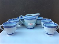Japanese Rice Handpainted Porcelain China Tea Set