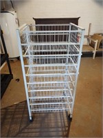 Wire metal basket shelf
