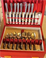 1847 Rogers Brothers Silverware Set - Wooden Box