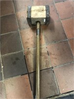 LARGE IRON BUCKLE MALLET