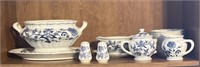 Assorted Blue and White China