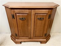 VINTAGE SOLID MAPLE HALL CABINET