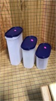 Three-piece canister set Tupperware new