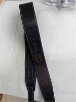 (N) Leather Strap - Black Leather with  Logos
