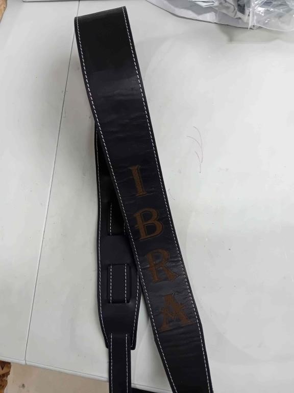 (N) Leather Strap - Black Leather with  Logos
