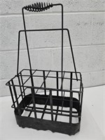 Vintage Metal Wire Basket  Carrier 21" high
