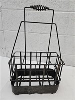 Vintage Metal Wire Basket  Carrier  21" high