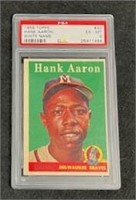1958 Topps Hank Aaron White Name #30, PSA 6