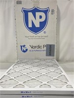 NORDIC PURE AC FURNACE FILTERS QTY 2 20X30X1IN