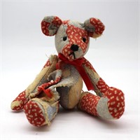 Bear made from 1900's quilt  "Scraps"