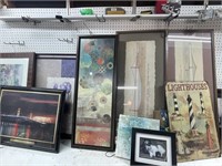 Large amount of wall decor pictures