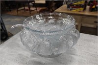 Punch Bowl w/ stand and 12 cups