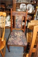 Antique Oak Carved back Chair