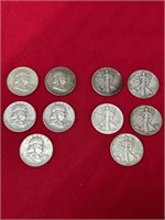 Standing Liberty half dollar coins from 1935,