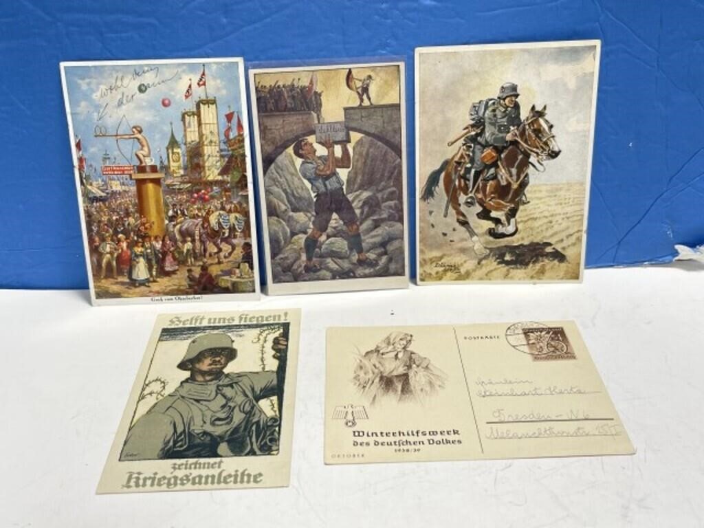 5 WWII / Germany Postcards