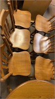 6 Wood Kitchen Chairs