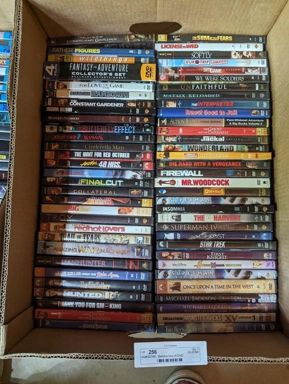 Banana box of DVD