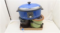 3 vintage slow cookers