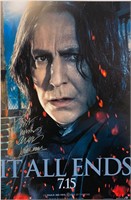 Alan Rickman Autograph Harry Potter Poster