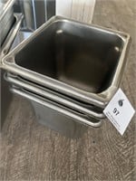 6” 4” x 4” stainless pans
