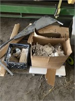 pallet lot, central vac piping, table legs etc