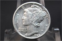 1929 Mercury Dime with Small Die Clip