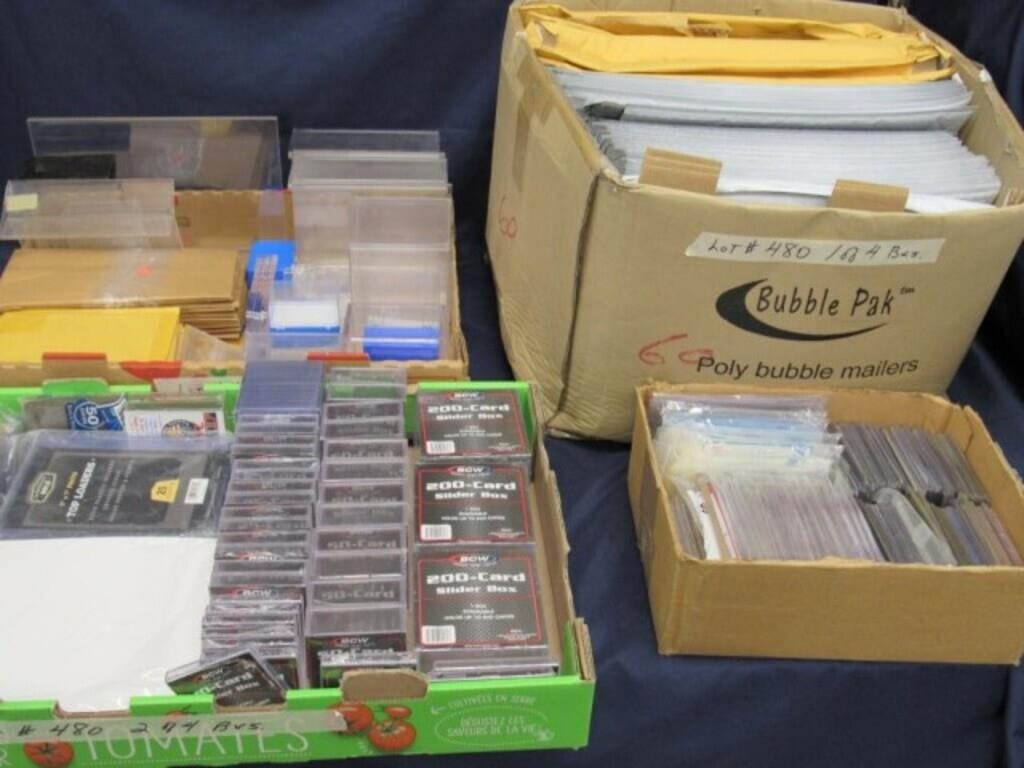 4 BOXES OF SHIPPING & STORAGE SUPPLIES: