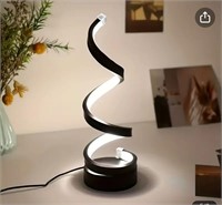 ($40) Modern Spiral Table Lamp, Minimalist