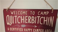 NEW cabin style wood sign, new in package Funny,