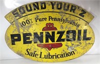1962 Pennzoil Two Sided Sign