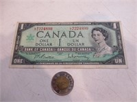 Billet de  $1 canadien 1967 n.serie 7224899