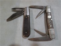 BARLOW 2 BLADE & BOKER 4 BLADE USED POCKET KNIVES