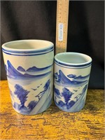 ANTIQUE HAND PAINTED VASES