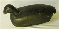 Primitive Black Wooden Duck Decoy