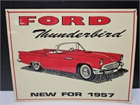 FORD THUNDERBIRD Metal Sign  13 x 10" high