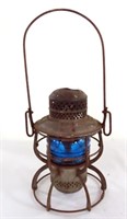 L&N RR LANTERN WITH BLUE GLOBE