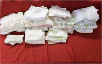 Mixed Lot of Cotton & Satin Sheets & Pillow Cases